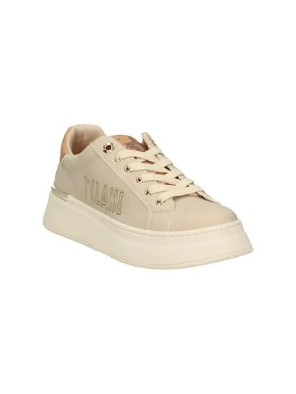 SNEAKERS LOGO LATERALE TAUPE