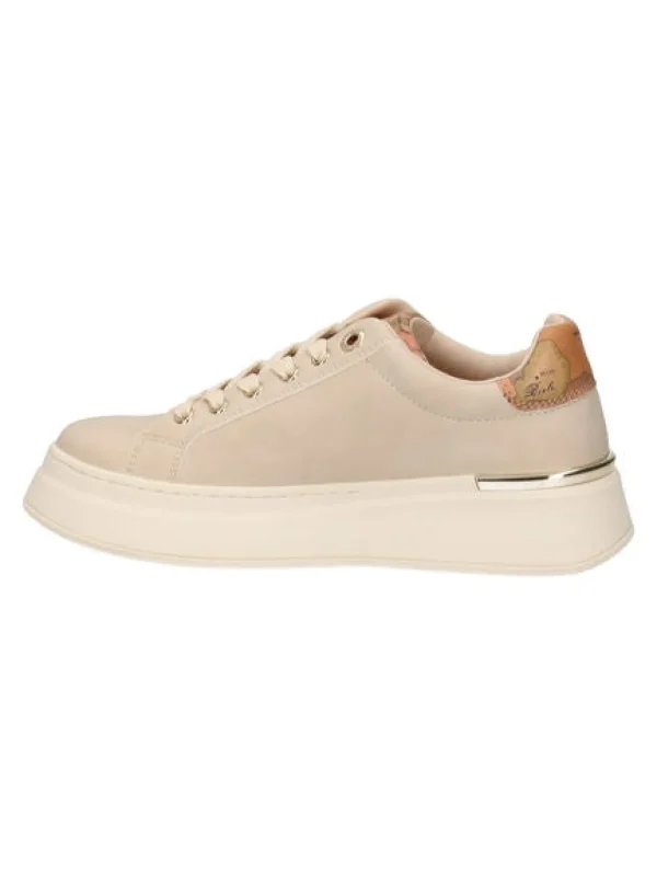 SNEAKERS LOGO LATERALE TAUPE