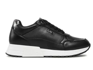 SNEAKERS NERA DETTAGLI ARGENTO