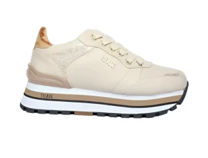 SNEAKERS NUDE DETTAGLI GOLD