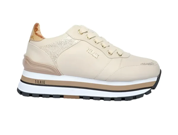 SNEAKERS NUDE DETTAGLI GOLD