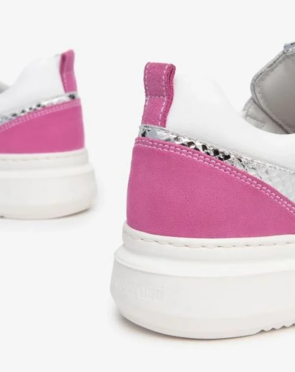 SNEAKERS PELLE BIANCA E SUEDE COLOR