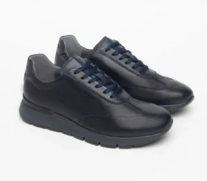 SNEAKERS PELLE BLU