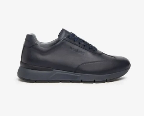 SNEAKERS PELLE BLU