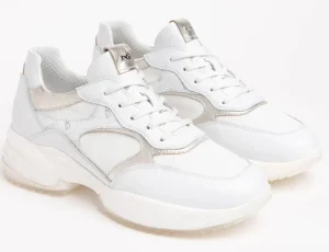 SNEAKERS PELLE CON INSERTI MONOGRAM