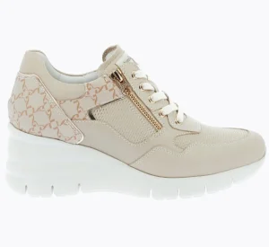 SNEAKERS PELLE CON TACCO ZEPPA