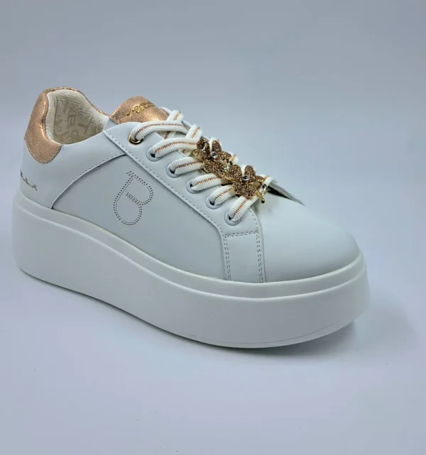 SNEAKERS PELLE ELETTRA TOSCA BLU CHARMS FIORI