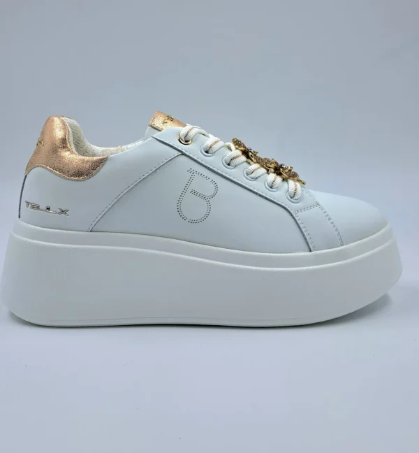 SNEAKERS PELLE ELETTRA TOSCA BLU CHARMS FIORI