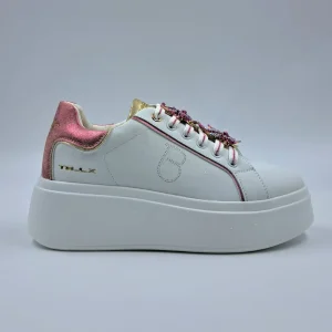 SNEAKERS PELLE ELETTRA TOSCA BLU CHARMS FUCSIA