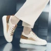 SNEAKERS PELLE LATTE E APPLICAZIONE GLITTER