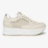 SNEAKERS PELLE MILK MICRO STRASS