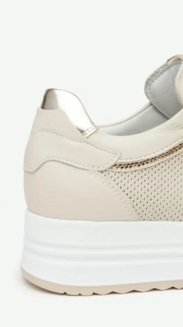 SNEAKERS PELLE MILK MICRO STRASS