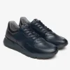 SNEAKERS PELLE MORBIDA BLU