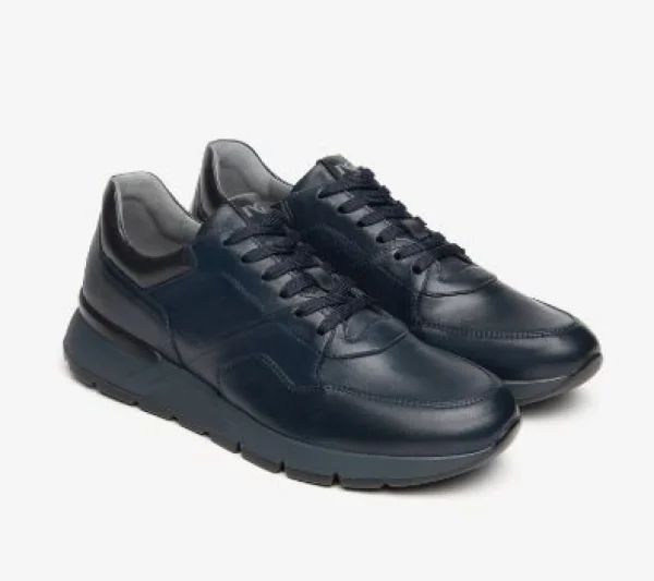 SNEAKERS PELLE MORBIDA BLU