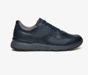 SNEAKERS PELLE MORBIDA BLU