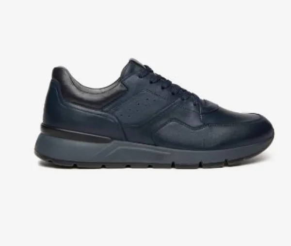 SNEAKERS PELLE MORBIDA BLU