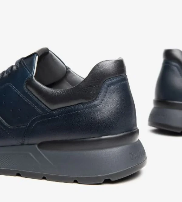 SNEAKERS PELLE MORBIDA BLU