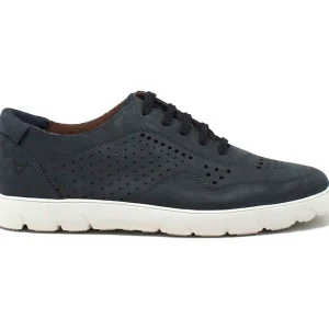SNEAKERS PELLE NABUK BLU