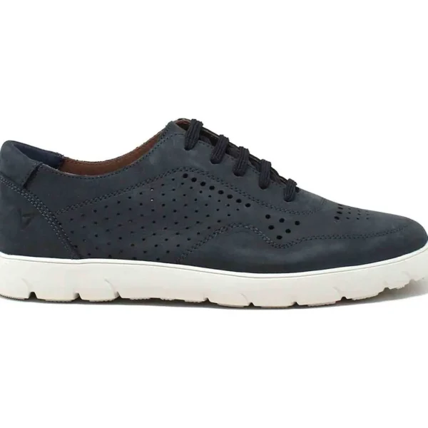 SNEAKERS PELLE NABUK BLU