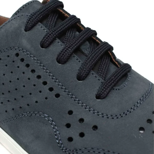 SNEAKERS PELLE NABUK BLU