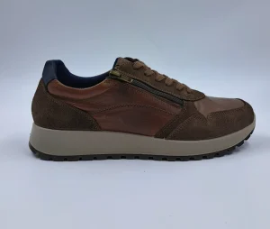 SNEAKERS PELLE NATURALE MARRONE
