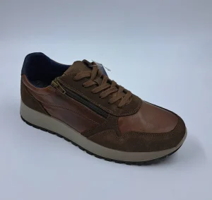 SNEAKERS PELLE NATURALE MARRONE