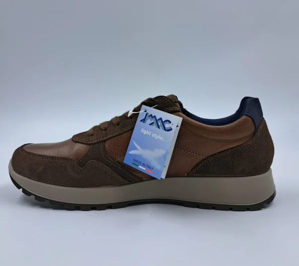 SNEAKERS PELLE NATURALE MARRONE