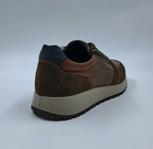 SNEAKERS PELLE NATURALE MARRONE