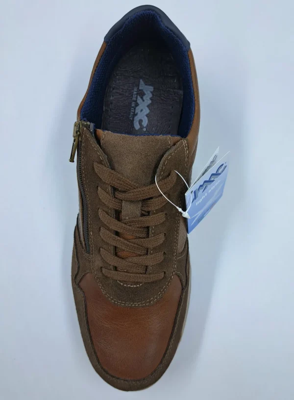 SNEAKERS PELLE NATURALE MARRONE
