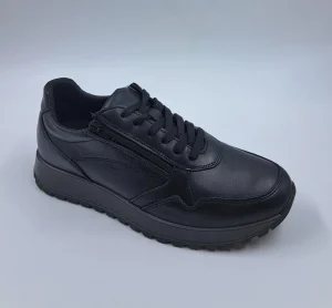 SNEAKERS PELLE NATURALE NERA