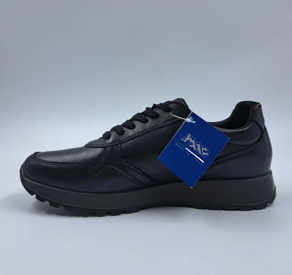 SNEAKERS PELLE NATURALE NERA