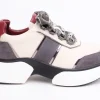SNEAKERS PELLE PLAT LATTE