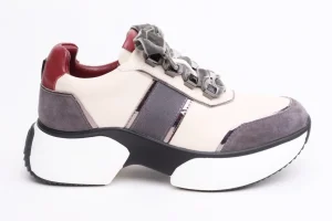 SNEAKERS PELLE PLAT LATTE