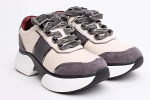 SNEAKERS PELLE PLAT LATTE