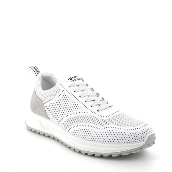 SNEAKERS PELLE TRAFORATA BIANCA