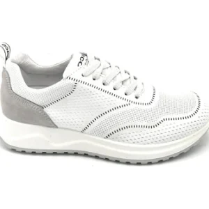 SNEAKERS PELLE TRAFORATA BIANCA