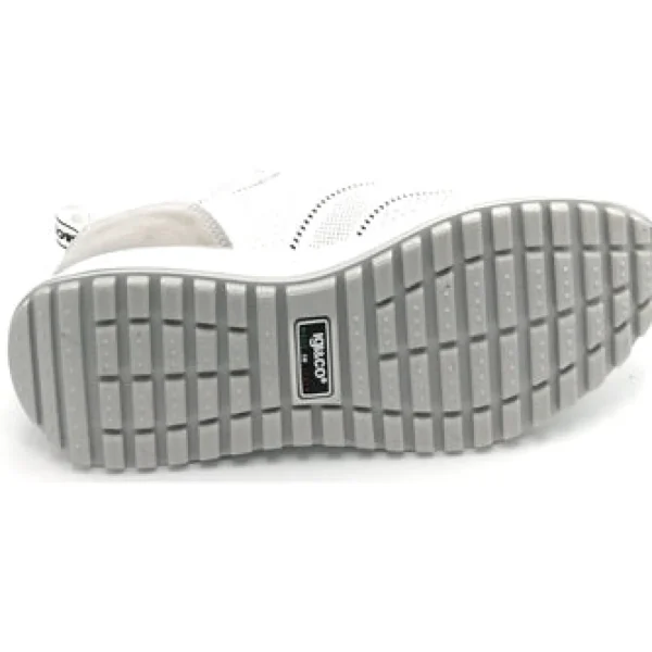 SNEAKERS PELLE TRAFORATA BIANCA