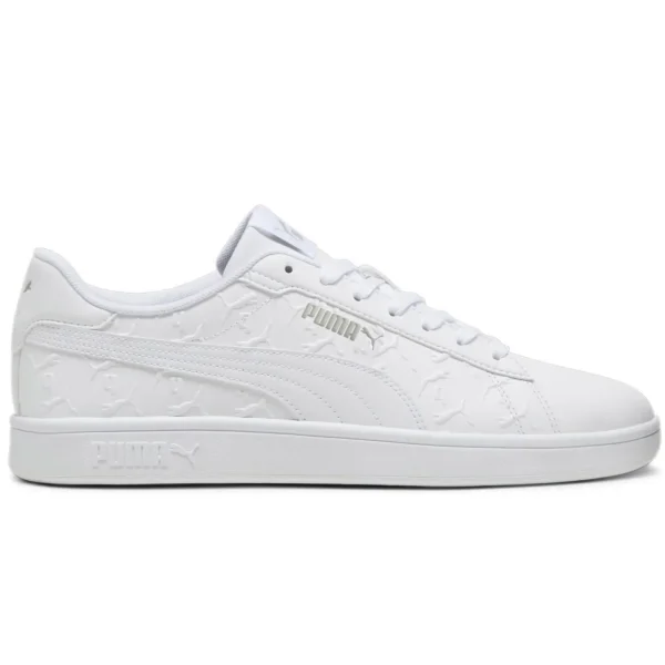 SNEAKERS PUMA UOMO SCARPE SMASH 3.0 SUPERLOGO BIANCO
