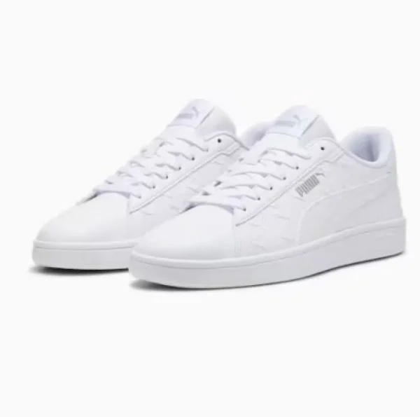 SNEAKERS PUMA UOMO SCARPE SMASH 3.0 SUPERLOGO BIANCO
