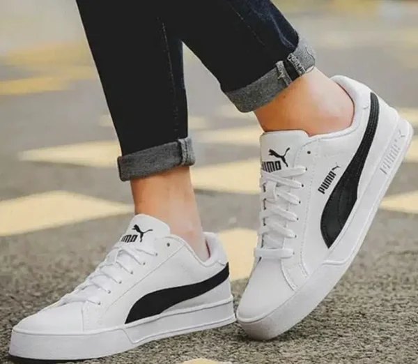 SNEAKERS PUMA UOMO SCARPE SMASH VULC MAN BIANCO
