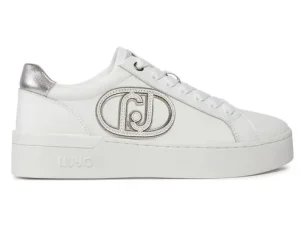 SNEAKERS SILVIA IN PELLE MAXI LOGO