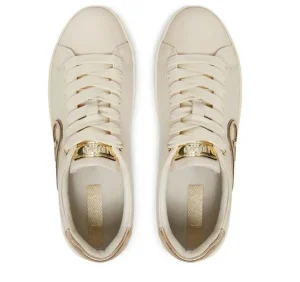 SNEAKERS SILVIA IN PELLE MAXI LOGO IVORY