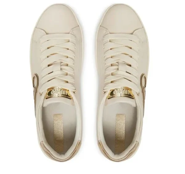 SNEAKERS SILVIA IN PELLE MAXI LOGO IVORY