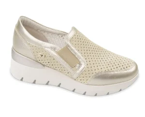 SNEAKERS SLIP ON ELASTICO BEIGE
