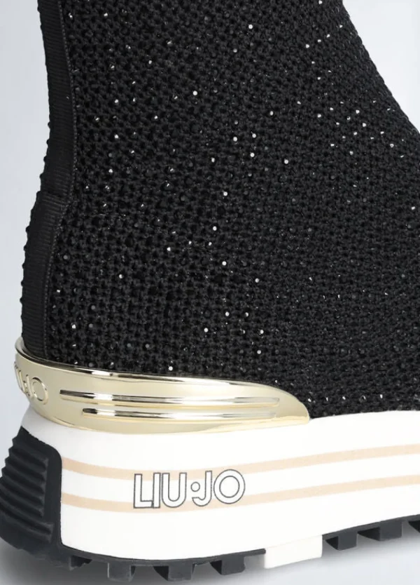 SNEAKERS SOCK STRASS BLACK