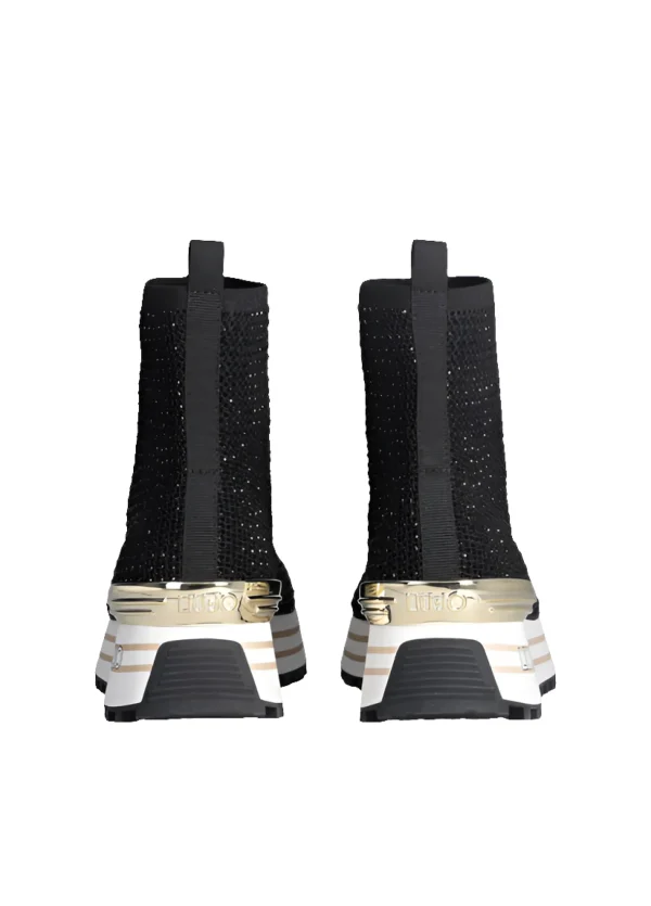 SNEAKERS SOCK STRASS BLACK