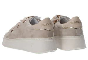 SNEAKERS SUEDE BEIGE APPLICAZIONE METALLICA