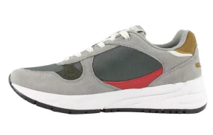 SNEAKERS TESSUTO E CAMOSCIO MILITARY