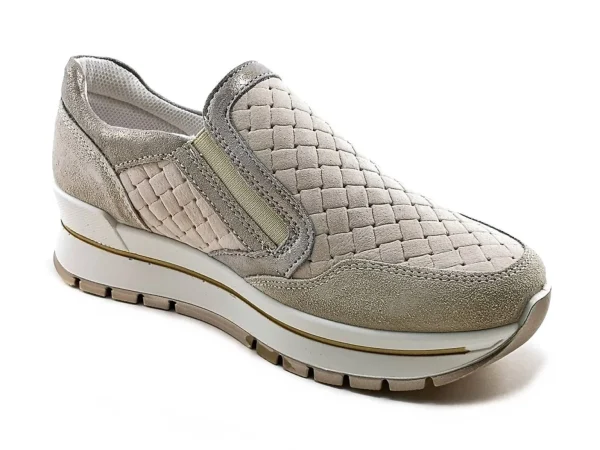SNEAKERS TRAPUNTATA SLIPON BEIGE