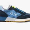SNEAKERS UOMO SUN68 JAKI 2.0 BICOLOR BLU AVIO SCURO